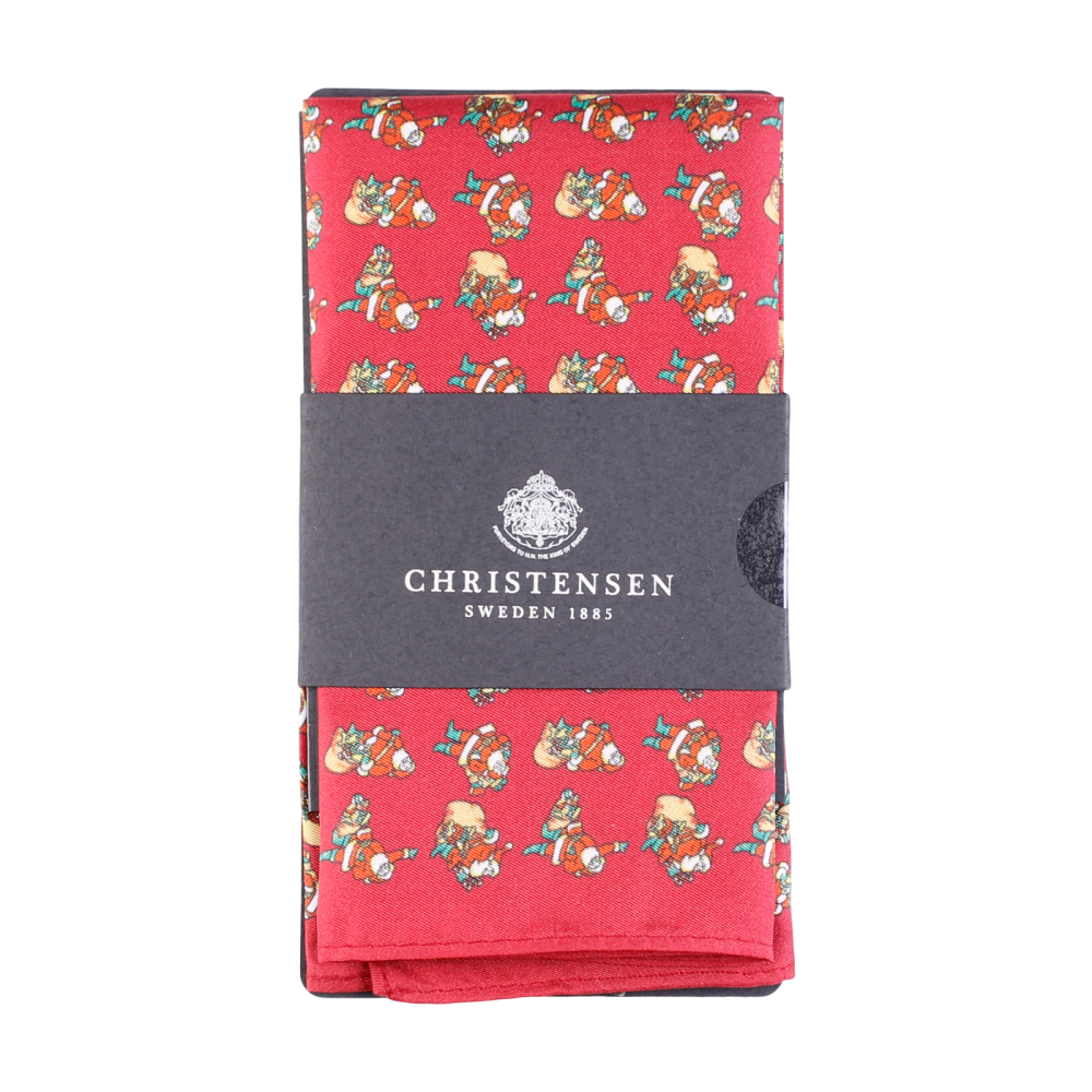 Pocket Square Christmas Wine Red