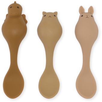 3-pack Friends Spoon Silicone Caramel