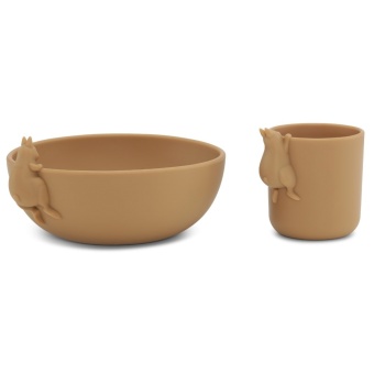 Bunny Bowl & cup, Almond