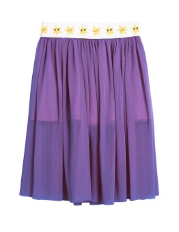 Star tulle long skirt