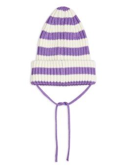 Fold up rib stripe hat Purple - Chapter 3