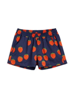 Strawberries aop woven shorts Blue- Chapter 2