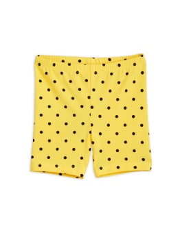 Polka dot bike shorts, yellow