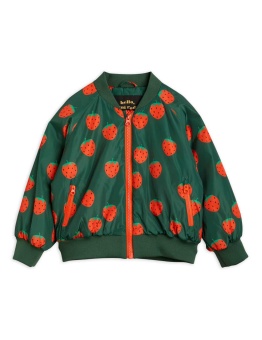 Strawberries aop woven baseball jacket Green - Chapter 1