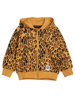 Basic leopard zip hoodie