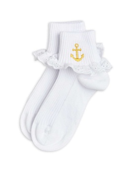 Anchor lace socks White