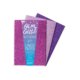Ooly Oh my glitter notbook 3-pack rosa toner