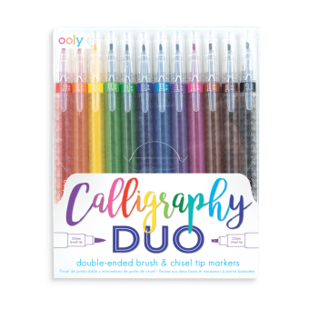 Calligraphy Duo Chisel and Brush Tip Markers, 12 st