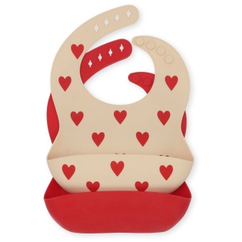 Silicone Bibs Mon Grande Amour, 2 pack 