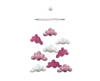 Gamcha Mobil Moln Rosa/Vit