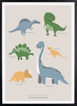 Dinosaurier 30 x 40 cm (utan ram)