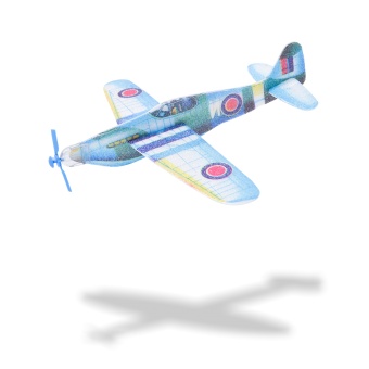 Flygplan frigolit blått