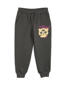 She sees everything emb sweatpants Black