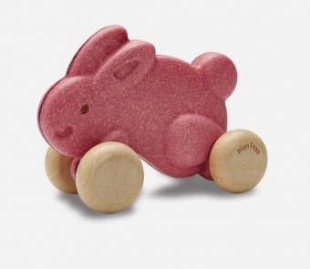 Push along bunny pink
