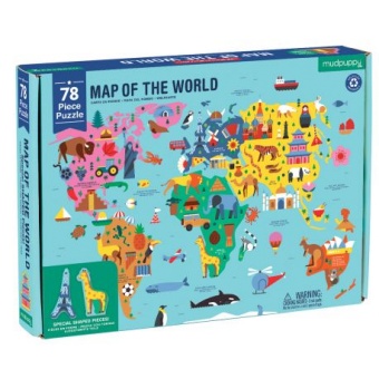  Geography Puzzle/Map of the World 78 pieces 78 PC
