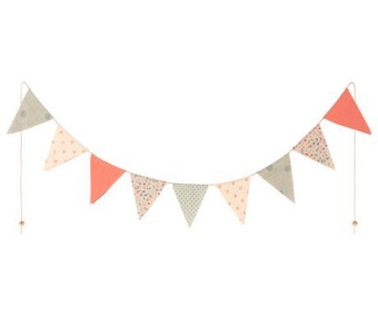 GARLAND, 9 FLAGS - MULTI COLOR