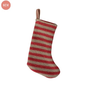 Christmas stocking - Red/Sand