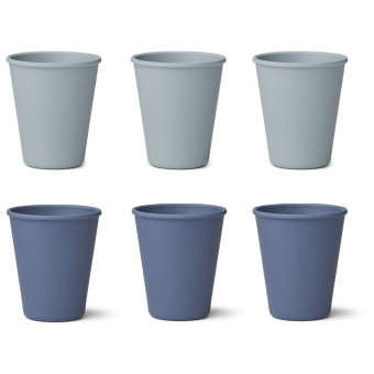 Gertrud bamboo cup - 6 pack/Blue mix