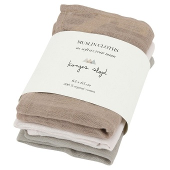 3-pack Muslin Cloth Rose Dust