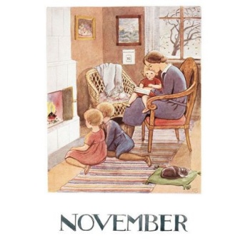 November Årets saga Beskow Månadskort