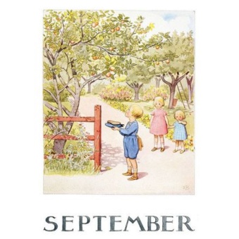 September Årets saga Beskow Månadskort
