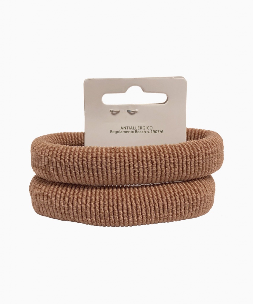 Hårsnodd 2-pack Mörkbeige