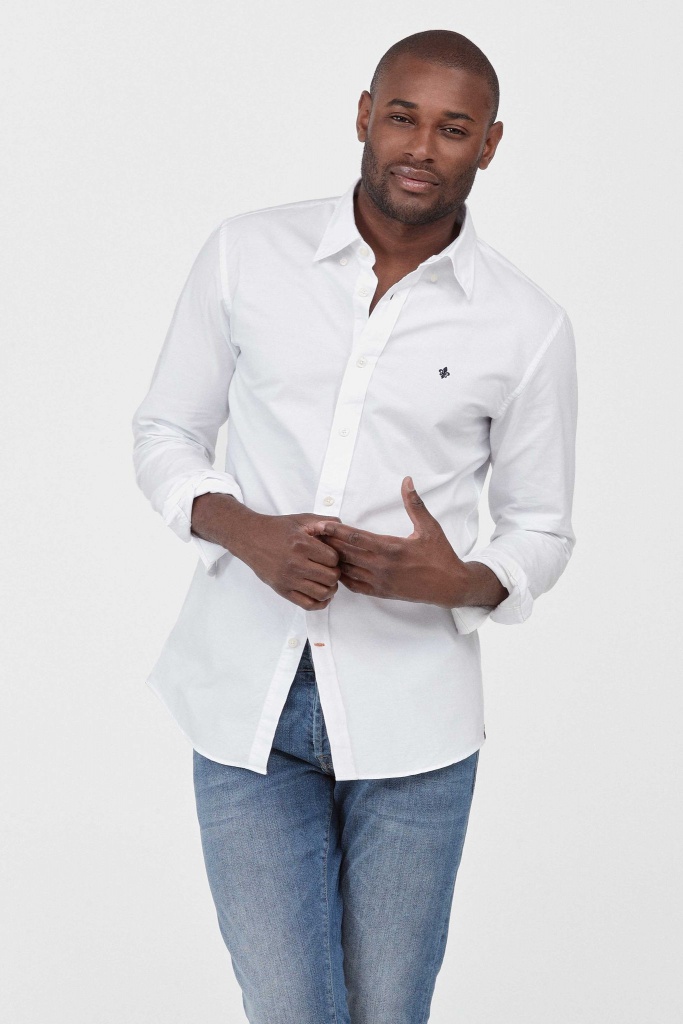 oxford white button up shirt