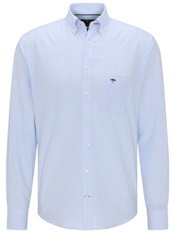 Fynch Hatton All Season Oxford Shirt Light Blue Check