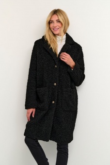 Kaffe Balma Teddy Coat Black Deep