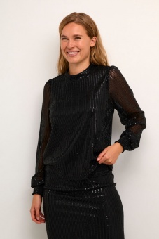 Kaffe Bolette Swquin Blouse Black Deep