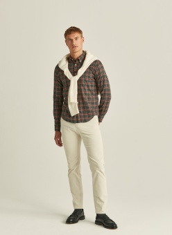 Morris Tartan Twill Shirt BD Orange