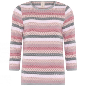 Skovhuus Jaquard Striped Grey/Prism Pink