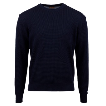 Stenstöms Crew-neck textured Merino wool