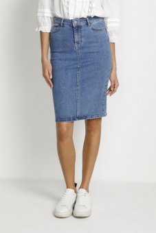 Culture Corina Skirt Blue Wash