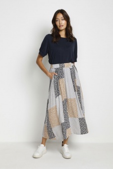 Culture Tyra Skirt Blue Graphic