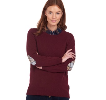 Barbour Pend Crew Knit Garnet