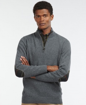Barbour Holden Half Zip Mid Grey Mel