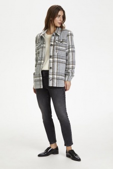 Kaffe baran Jacket Grey Melange check