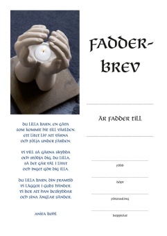 Fadderbrev - hand