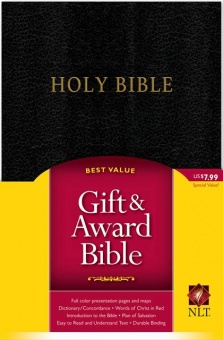 Holy Bible, new living translation, svart konstskinn