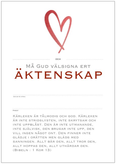 Välsignelse av borgerligt äktenskap