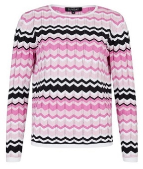 Pullover bomull black/pink