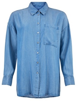 Jeansskjorta koboltblå