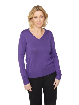 Pullover v-hals violet