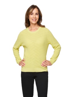Pullover bomull pale lime