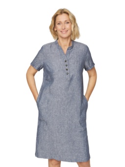 Linneklänning navy