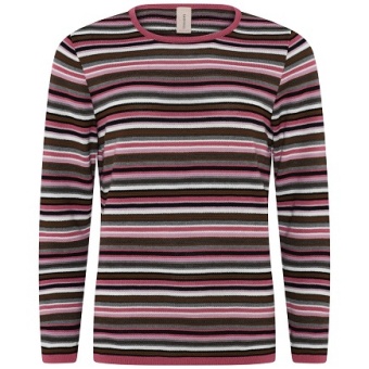 Pullover striped begonia pink
