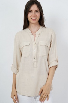 Linneblus beige