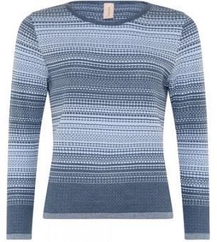 Pullover dip dye indigo blue