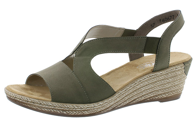 Rieker sandalett grön Vidd F 1/2 - ModeEva